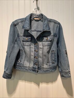 Highway Jeans Cropped  Blue Denim Jacket Size  M